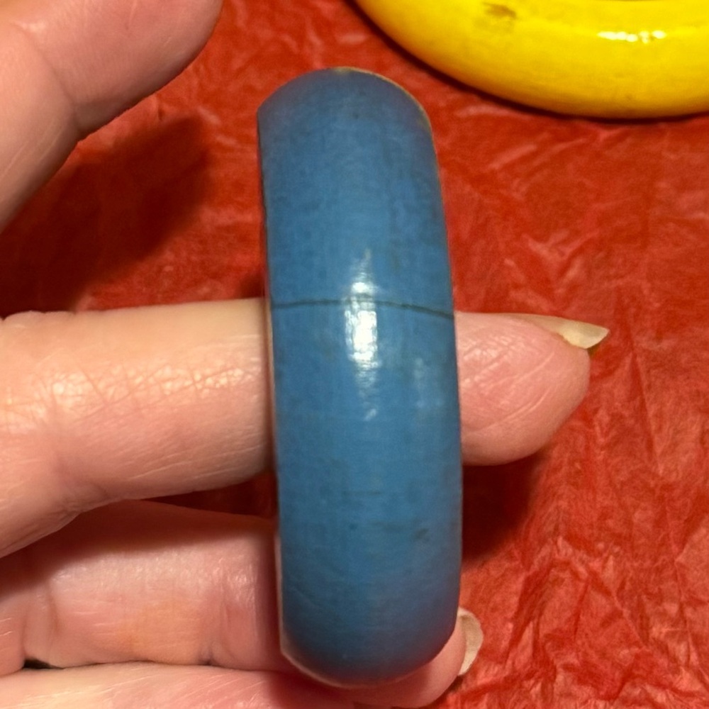 Collectible Vintage Wooden Stacking Ring Set in Primary Colors by Doepke - Picture 9 of 14